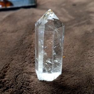 Quartz gemstone healing wand